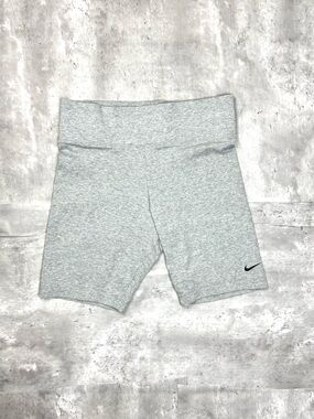 Nike Women’s Gray Biker Shorts – High Waisted Athletic Workout Shorts